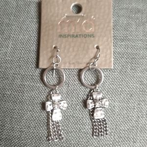 😻 3 For $15 Silver Bling Cross & Chain Dangles